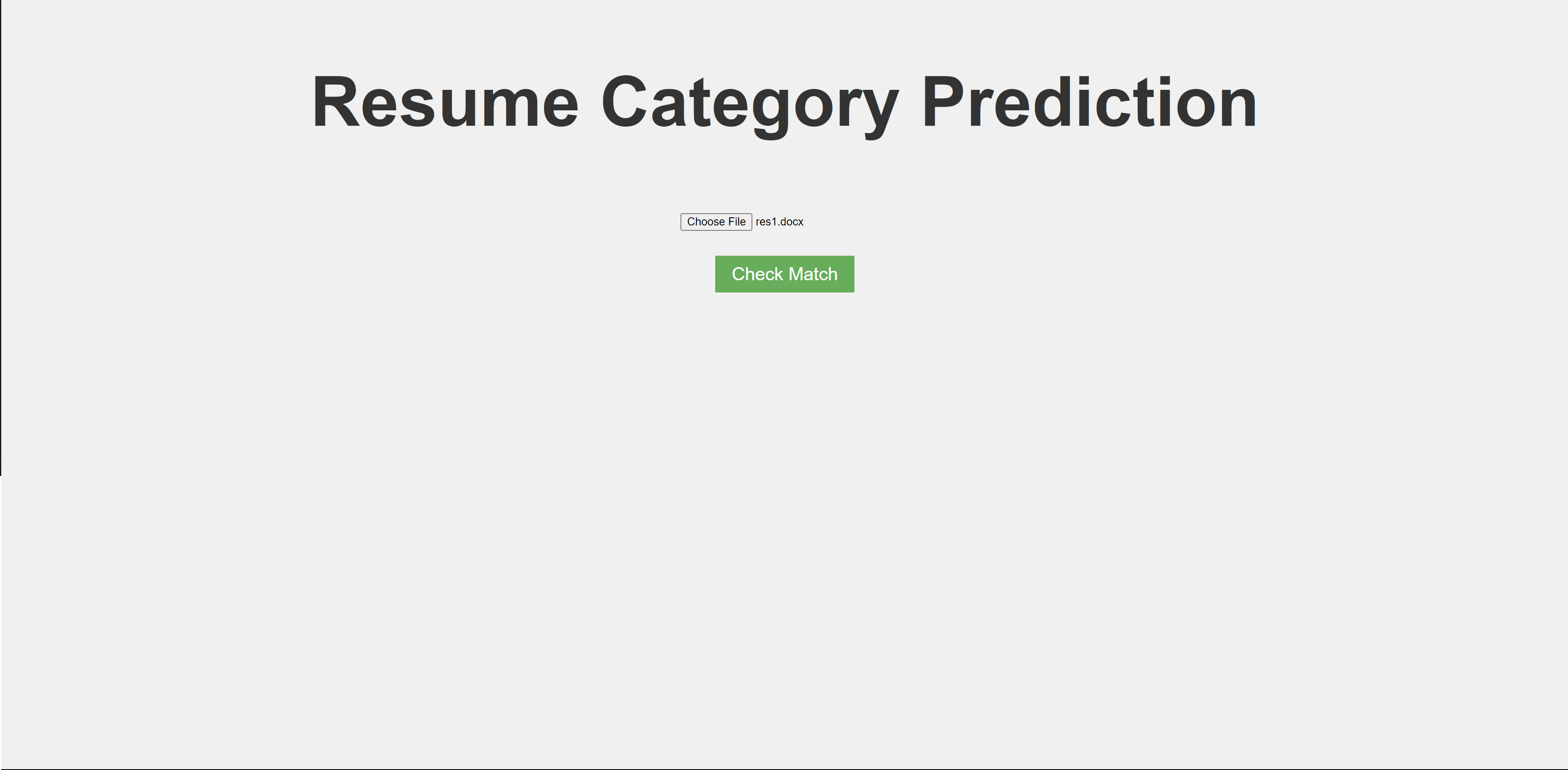 Resume Classification using SVM